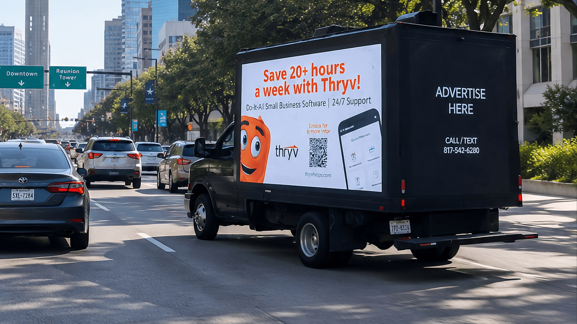 mobile billboard advertising for Dallas events during Dallas fall event season